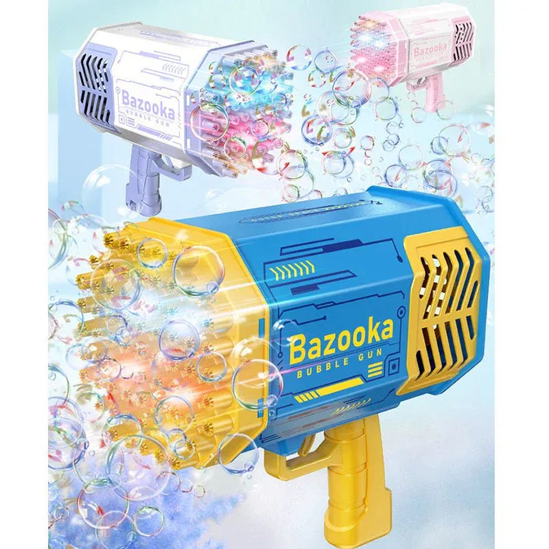 Premium 132-Hole Automatic Bubble Gun Machine with Light